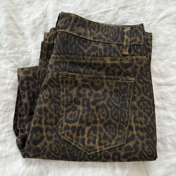 no brand Denim - Leopard Print Jeans